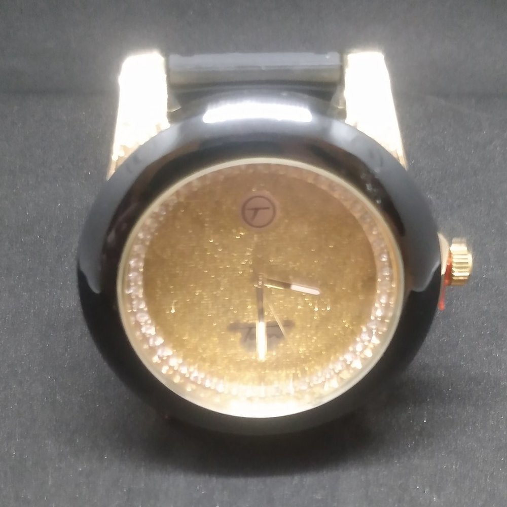 Techno Pave Gold/Quartz Fashion Watch